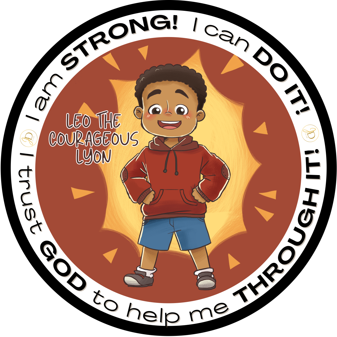 Leo the Courageous Lyon Waterproof Affirmation Vinyl Sticker