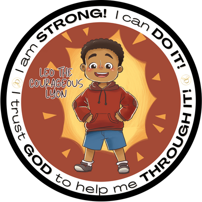 Leo the Courageous Lyon Waterproof Affirmation Vinyl Sticker